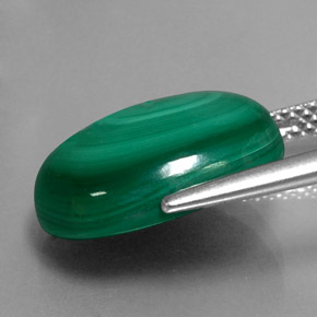 10.63 карата, натуральный Зеленый различных оттенков Малахит, Огранка Овал, Непрозрачный