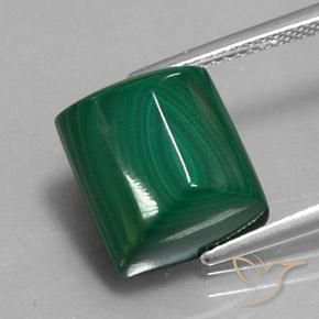 11.84ct Натуральный Средний зеленый Малахит, Огранка Багет, Непрозрачный