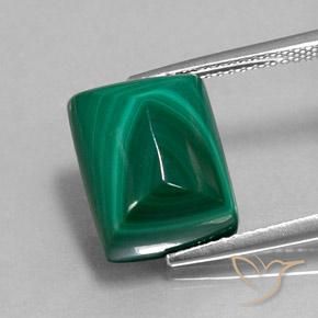 13.54ct Натуральный Средний зеленый Малахит, Огранка Багет, Непрозрачный