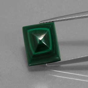 8.63 карата, натуральный Зеленый различных оттенков Малахит, Огранка Багет, Непрозрачный