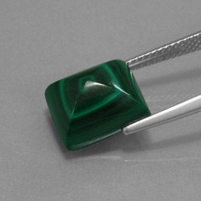 8.63 карата, натуральный Зеленый различных оттенков Малахит, Огранка Багет, Непрозрачный