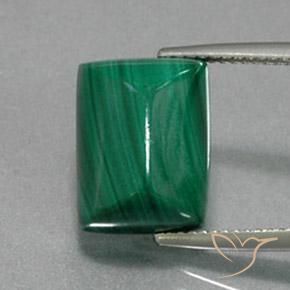13.82ct Натуральный Зеленый Малахит, Огранка Багет, Непрозрачный