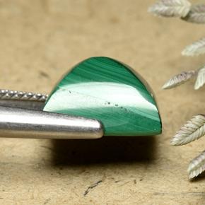 8.42 карата, натуральный Средний зеленый Малахит, Огранка Багет, Непрозрачный