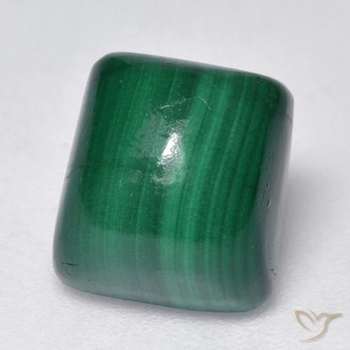 3.82ct Натуральный Средний зеленый Малахит, Подушка, Непрозрачный
