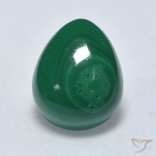 3.72ct Натуральный Зеленый Малахит, Форма груши, Непрозрачный