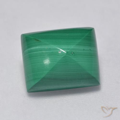 5.37ct Натуральный Зеленый Малахит, Огранка Багет, Непрозрачный