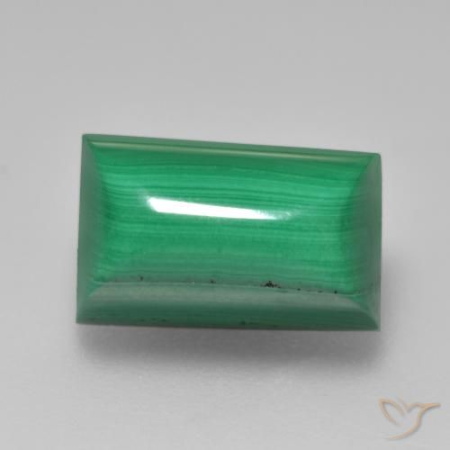 7.26ct Натуральный Зеленый Малахит, Огранка Багет, Непрозрачный
