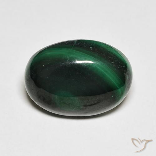 7.10ct Натуральный Травянисто-зелёный Малахит, Овал, Непрозрачный