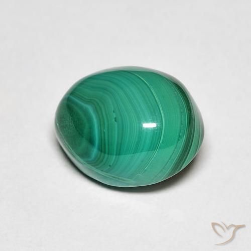 3.34ct Натуральный Зеленый Малахит, Овал, Непрозрачный