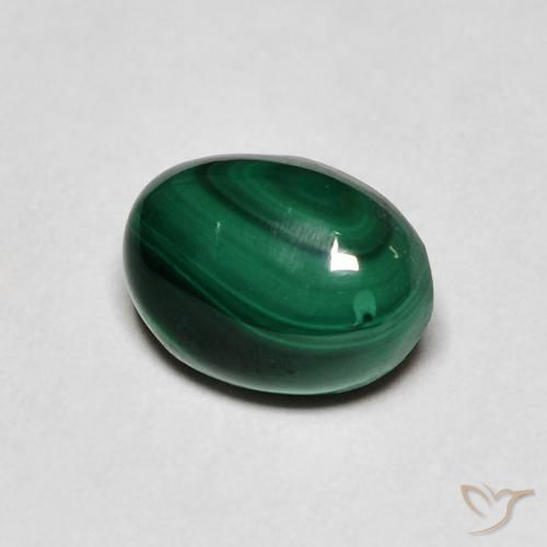 2.78ct Натуральный Средний зеленый Малахит, Овал, Непрозрачный
