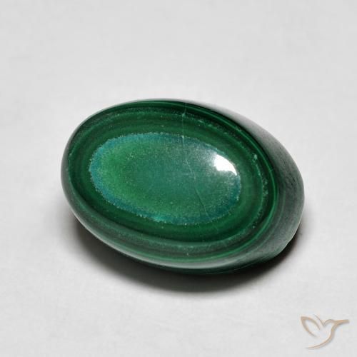 13.80ct Натуральный Зеленый Малахит, Овал, Непрозрачный