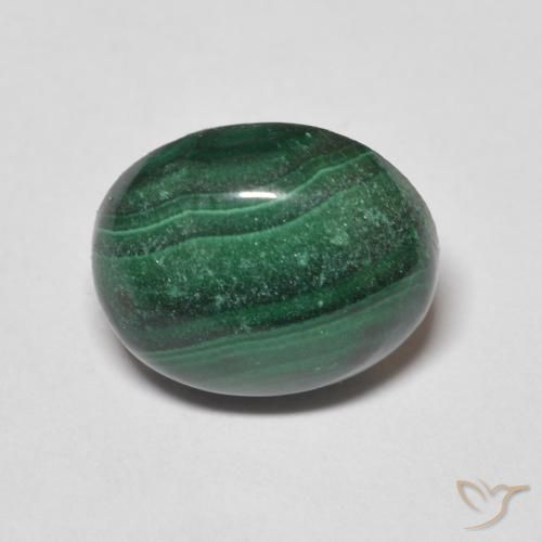 4.98ct Натуральный Зеленый Малахит, Овал, Непрозрачный