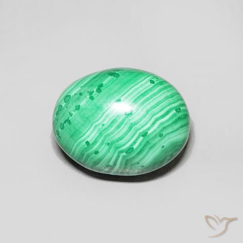 2.54ct Натуральный Зеленый Малахит, Овал, Непрозрачный