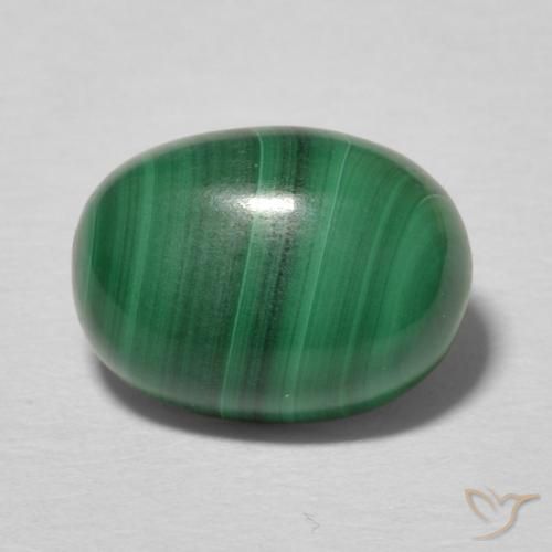 3.55ct Натуральный Средний зеленый Малахит, Овал, Непрозрачный