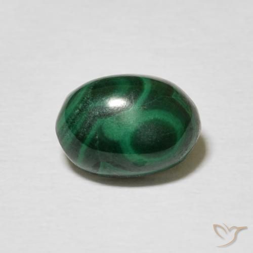 2.60ct Натуральный Темно-зеленый Малахит, Овал, Непрозрачный