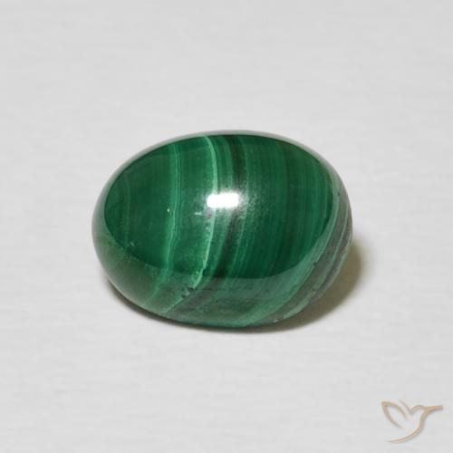2.59ct Натуральный Средний зеленый Малахит, Овал, Непрозрачный