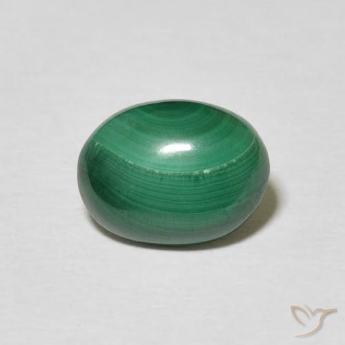2.75ct Натуральный Средний зеленый Малахит, Овал, Непрозрачный