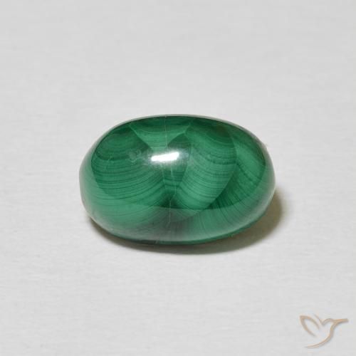 3.76ct Натуральный Зеленый различных оттенков Малахит, Овал, Непрозрачный