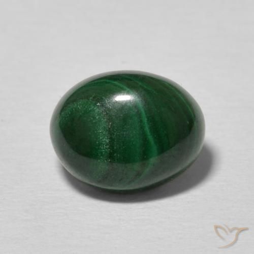 2.66ct Натуральный Темно-зеленый Малахит, Овал, Непрозрачный