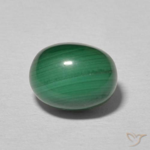 3.25ct Натуральный Зеленый различных оттенков Малахит, Овал, Непрозрачный