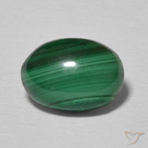2.36ct Натуральный Темно-зеленый Малахит, Овал, Непрозрачный
