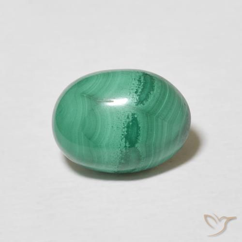 2.37ct Натуральный Зеленый различных оттенков Малахит, Овал, Непрозрачный