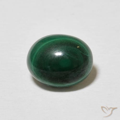 2.91ct Натуральный Темно-зеленый Малахит, Овал, Непрозрачный