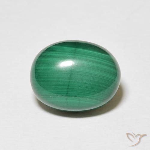 5.75ct Натуральный Средний зеленый Малахит, Овал, Непрозрачный