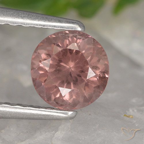 0.90ct Натуральный Оттенки розового Малайский гранат, Круглый, Чистота VS
