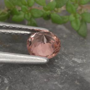 0.46 карата, натуральный Оттенки розового Малайский гранат, Огранка Круг, Чистота VS