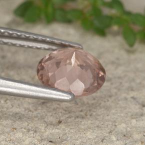 1.38 карата, натуральный Оранжево-розовый Малайский гранат, Огранка Круг, Чистота VS