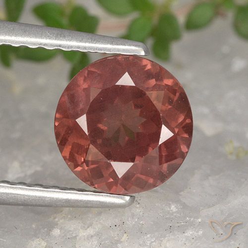 1.64ct Натуральный Кирпично красный Малайский гранат, Круглый, Чистота VS