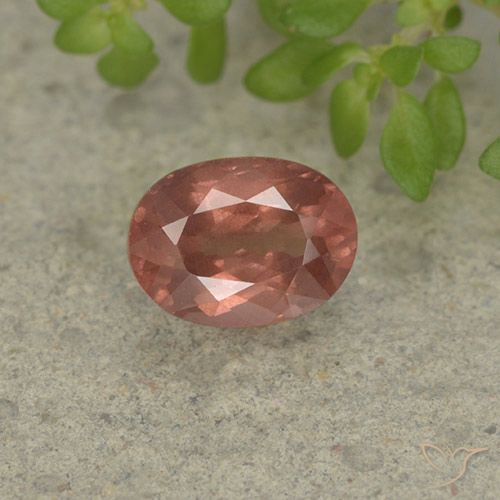 1.27ct Натуральный Малиново-розовый Малайский гранат, Овал, Чистота VS