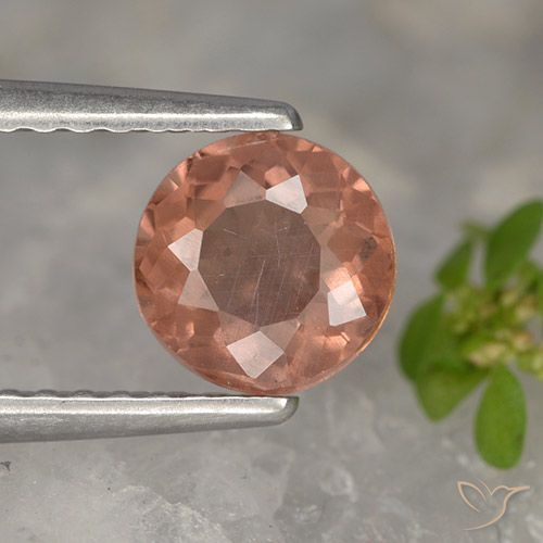 1.10ct Натуральный Малиново-розовый Малайский гранат, Круглый, Чистота VS