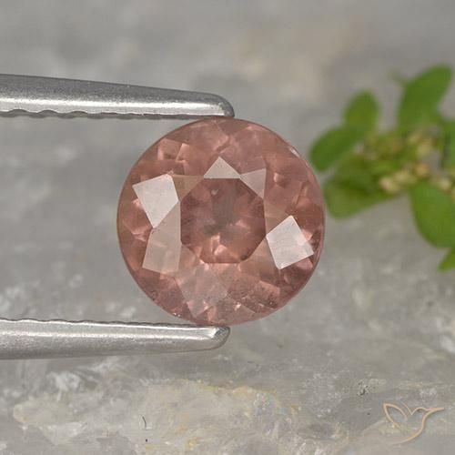 1.06ct Натуральный Оранжево-розовый Малайский гранат, Круглый, Чистота VS