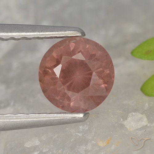 0.82ct Натуральный Средний розовый Малайский гранат, Круглый, Чистота VS