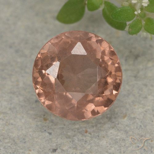 0.93ct Натуральный Грейпфрут розовый Малайский гранат, Круглый, Чистота VS