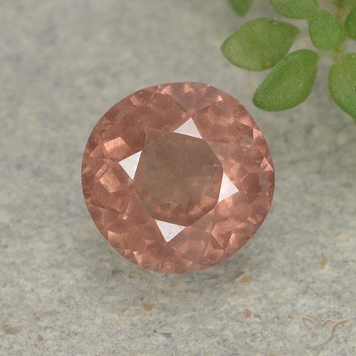 0.77ct Натуральный Средний розовый Малайский гранат, Круглый, Чистота VS