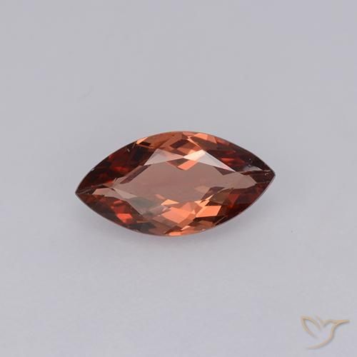 0.95ct Натуральный Малиново-красный Малайский гранат, Маркиза, Чистота VS
