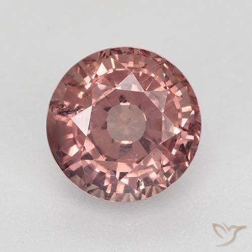 0.85ct Натуральный Светло-розовый Малайский гранат, Круглый, Чистота VS