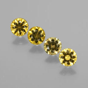  карата, натуральный Золотисто-зеленый Малийский гранат, Огранка Круг, Чистота VVS