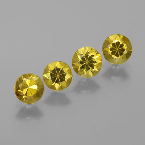 Натуральный Золотисто-зеленый Малийский гранат  карата Огранка Круг, Чистота VVS