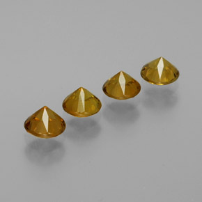  карата, натуральный зеленовато-золотистый Малийский гранат, Огранка Круг, Чистота VVS