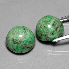  карата, натуральный Зеленый Мау-сит-сит, Огранка Круг, Непрозрачный