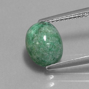 2.22 карата, натуральный Зеленый Мау-сит-сит, Огранка Овал, Непрозрачный