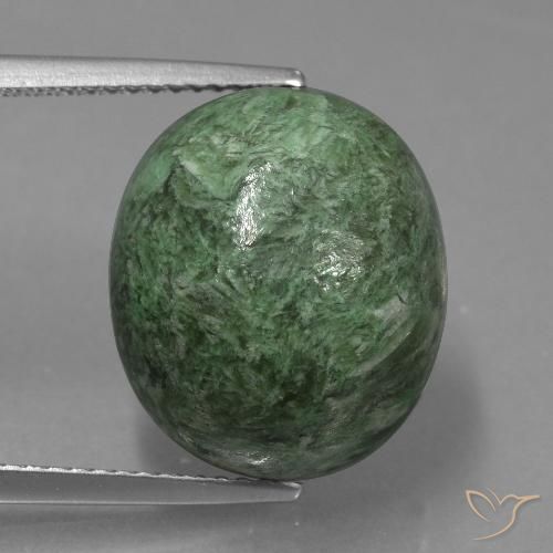 14.49ct Натуральный Глубокий серовато-зеленый Мау-Сит-Сит, Овал, Непрозрачный
