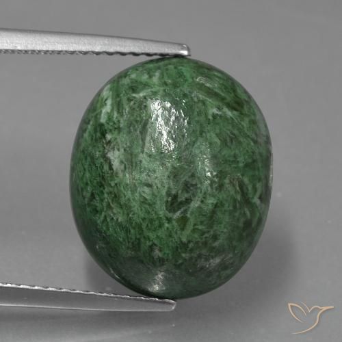 13.63ct Натуральный Средний зеленый Мау-Сит-Сит, Овал, Непрозрачный