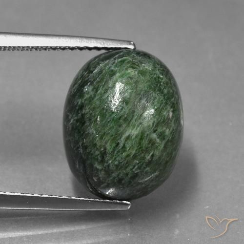 10.86ct Натуральный Глубокий серовато-зеленый Мау-Сит-Сит, Овал, Непрозрачный