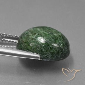 10.86 карата, натуральный Глубокий серовато-зеленый Мау-Сит-Сит, Овал, Непрозрачный