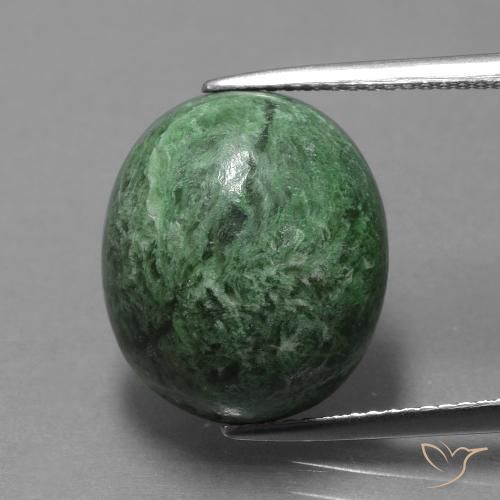 15.03ct Натуральный Средний зеленый Мау-Сит-Сит, Овал, Непрозрачный